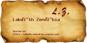 Labáth Zenóbia névjegykártya